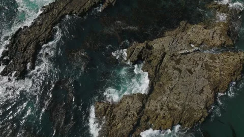 Water Hitting Rocks Stock Footage 264336125