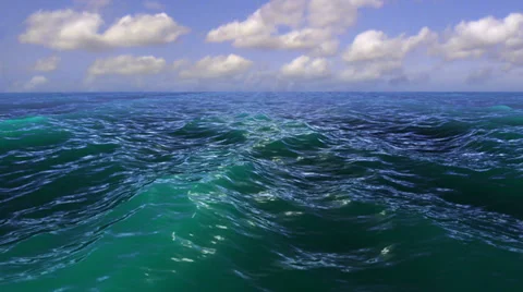 Water Horizon Clouds Video stock 37000319