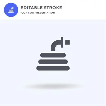 Water Hose icon vector, filled flat sign, solid pictogram isolated on white,  스톡 일러스트