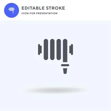Water Hose icon vector, filled flat sign, solid pictogram isolated on white Illustrazione stock