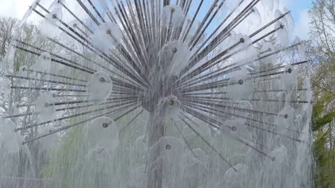 A water hose structure in the middle of the park Stock Footage 79802766