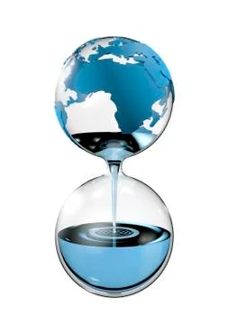 Water hourglass Illustrazione stock