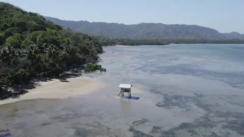 Water house by the beach in the Philippines Stock Footage 280497257
