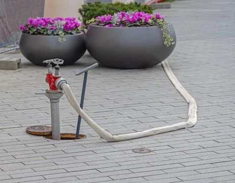 Water Hydrant Fire Hose Stock Photos