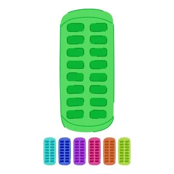 Water ice cube tray vector cartoon graphic Stock Illustration