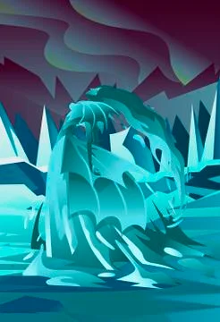 Water ice elemental Stock Illustration