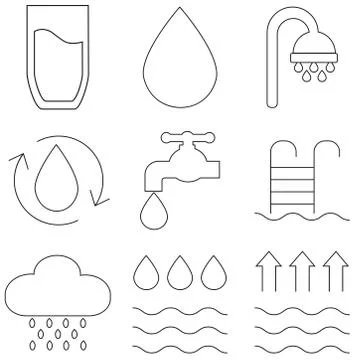 Water icon Stock Illustration