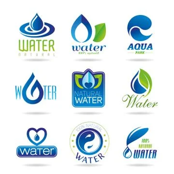 Water icon set  Stock Illustration