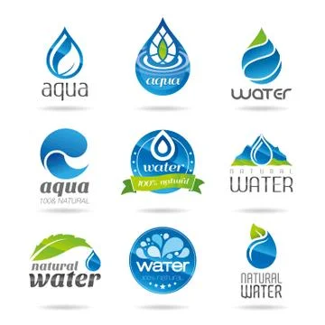 Water icon set  Stock Illustration