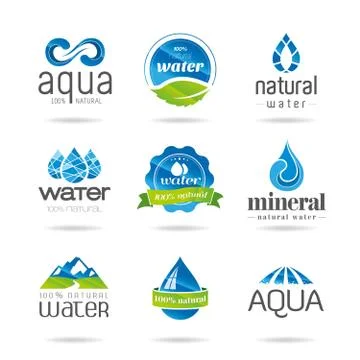 Water icon set  Stock Illustration