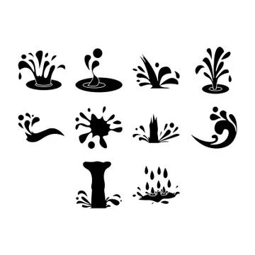 Water icon set Stock Illustration