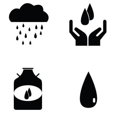 Water icon set Stock Illustration