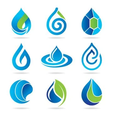 Water icon set Stock Illustration
