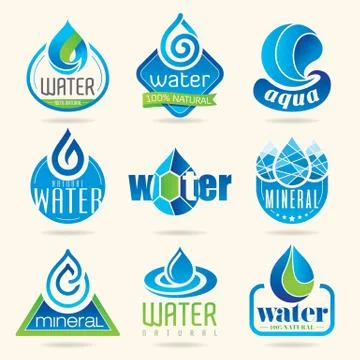 Water icon set Stock Illustration
