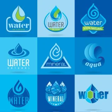 Water icon set Stock Illustration