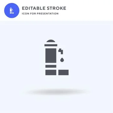 Water icon vector, filled flat sign, solid pictogram isolated on white, logo  Illustrazione stock