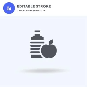 Water icon vector, filled flat sign, solid pictogram isolated on white, logo Stock Illustration