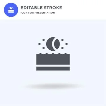 Water icon vector, filled flat sign, solid pictogram isolated on white, logo Stock Illustration