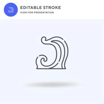 Water icon vector, filled flat sign, solid pictogram isolated on white, logo  Stock Illustration