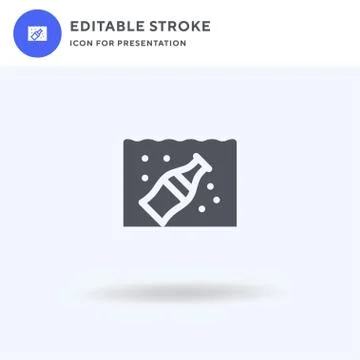 Water icon vector, filled flat sign, solid pictogram isolated on white, logo Stock Illustration