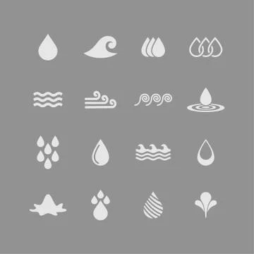 Water icons Stock Illustration