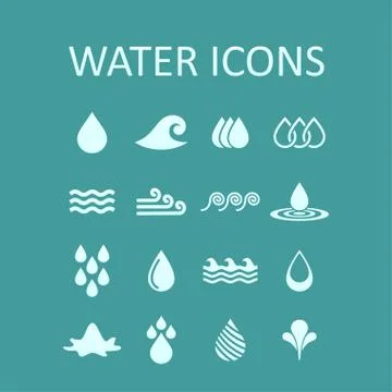 Water icons Stock Illustration
