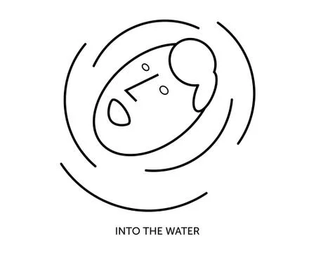 Into the Water Stock Illustration