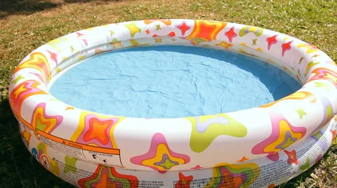 The water in inflatable pool Video stock 45330306
