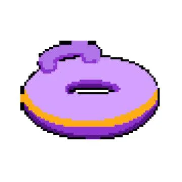 Water inflatable ring pixel art vector illustration イラスト素材