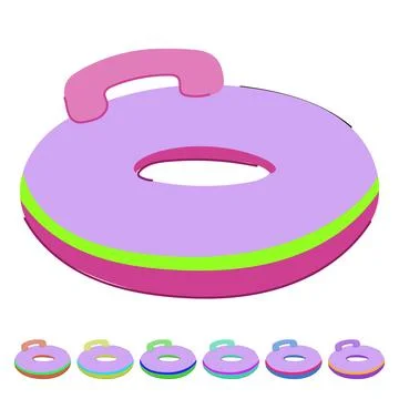 Water inflatable ring vector cartoon graphic Stock Illustration
