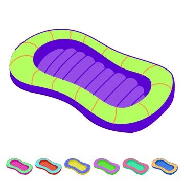 Water inflatable swimming pool vector cartoon graphic Stockillustratie