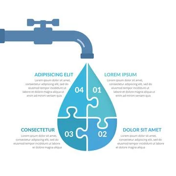 Water Infographics Illustrazione stock