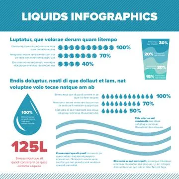 Water infographics set Stock Illustration