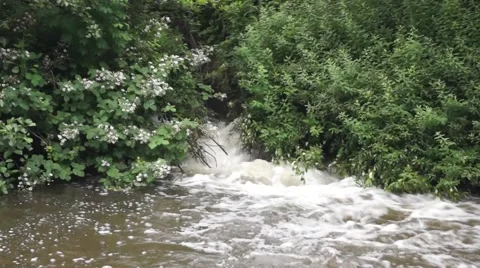 Water inlet onto canal Stock Footage 40088847