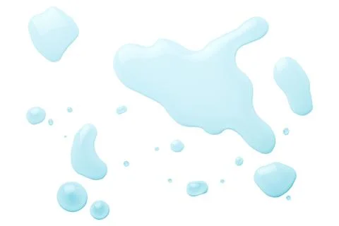 Water Isolated on White Background Stock Photos