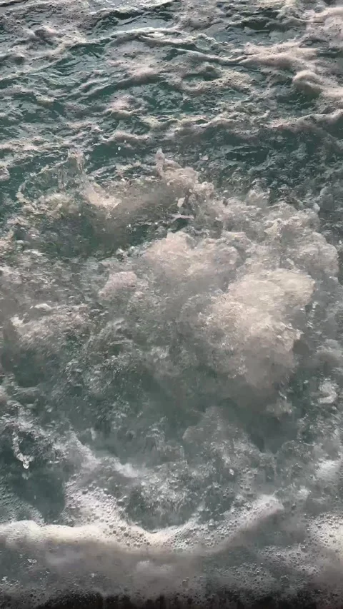 Water in the Jacuzzi close up empty, vertical footage Stock Footage 262543574