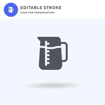 Water Jar icon vector, filled flat sign, solid pictogram isolated on white, l イラスト素材