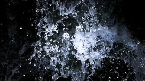 Water jet on black background Stock Footage 277823587