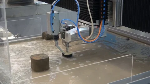 Water jet cutting machine Stock Footage 77252968