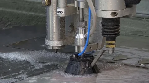 Water jet cutting machine Stock Footage 77253006