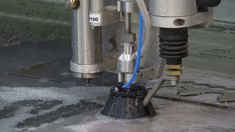 Water jet cutting machine Stock Footage 77581278