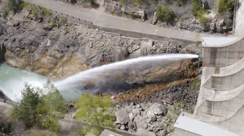 Water jet from a dam Video stock 23509049