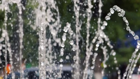 Water jet slow motion Stock Footage 82953496