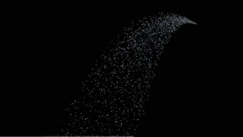 Water jet stream motion graphics with night background Stock Footage 209566470