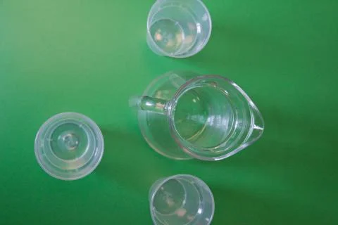 Water jugs and cups Stock Photos