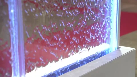 Water keeps circulating inside acrylic panels projecting a healing vibe. Stock Footage 303788401