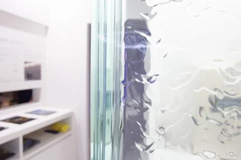 Water keeps circulating inside acrylic panels projecting a healing vibe. Stock Photos