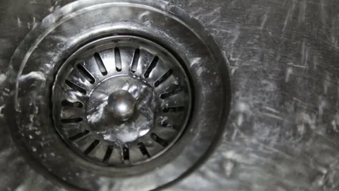 Water in the kitchen sink Stock Footage 82067150