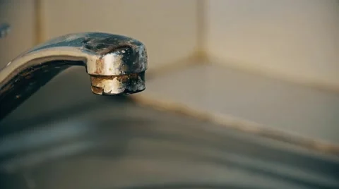 Water from the kitchen tap Stock Footage 60800723