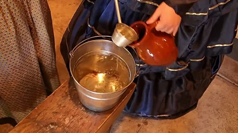 Water Ladle Stock Footage 39052922